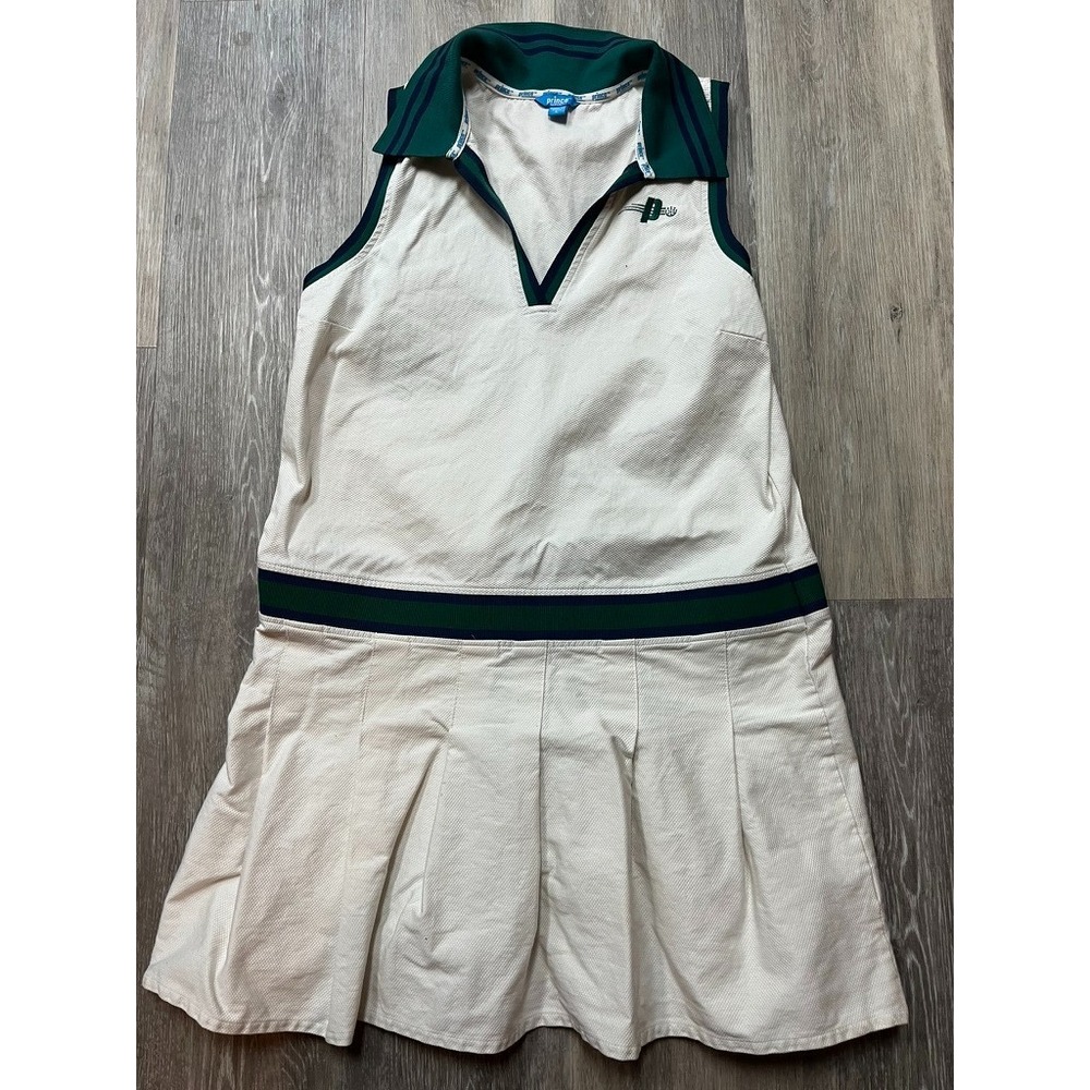 Prince Varsity Collared Pleated Women's Wimbledon Tennis Dress Size L